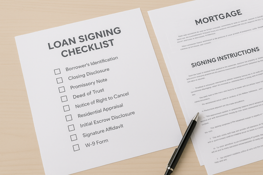 Professional Loan Signing Checklist